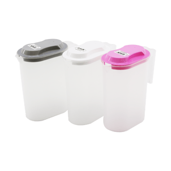 Güzel Plastik G-019 ( Şeffaf Plastik ) ( Sürahi ) ( Renkli Kapak ) ( Ölçekli = 1500ml )