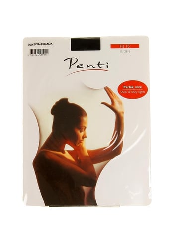 Penti Külotlu Fit 15 Den Siyah Çorap No 3 L