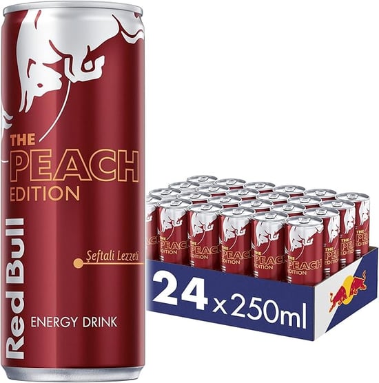 Red Bull Enerji İçeceği Şeftali 250 ml X 24'lü Paket