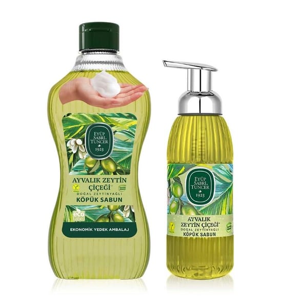 Eyüp Sabri Tuncer Ayvalık Zeytin Çiçeği Doğal Zeytinyağlı Köpük Sabun 1.5 Lt + 500 Ml