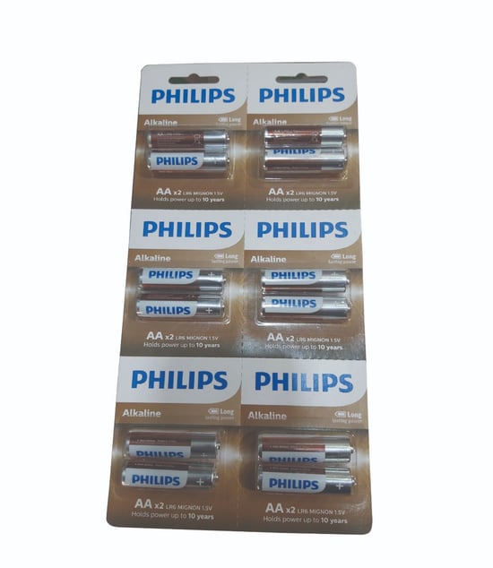 Philips Power Alkalin 12li Kartela AA Kalem Pil LR6A125/10