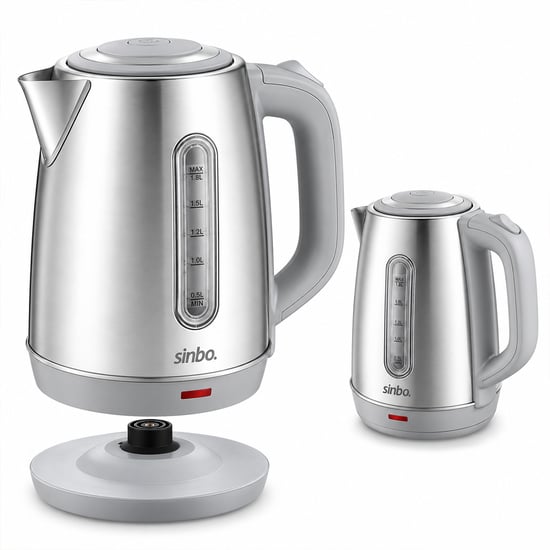 Sinbo Sk-8031 ( Gri ) ( Çelik ) Kettle Su Isıtıcısı (kablosuz Kullanım) ( 1.8lt ) (360° Dönebilme) (otomatik Kapanma)