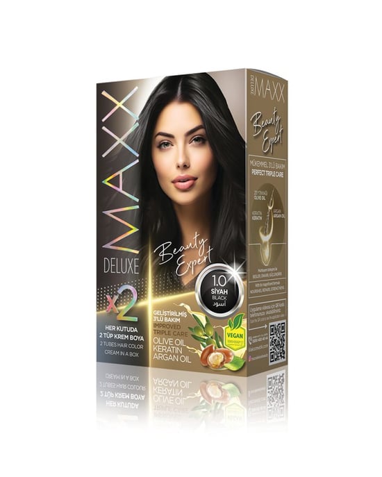 Maxx Deluxe Beauty Expert Set Saç Boyası 1.0 Siyah