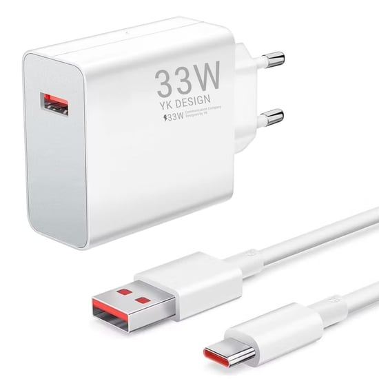 BUFFER® 33W Hızlı Şarj Adaptörü – Type-C Kablolu, USB Çıkışlı, Akıllı Şarj Destekli Duvar Tipi Şarj 