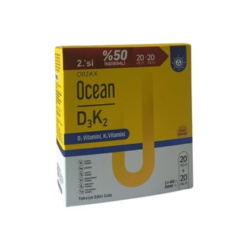 Ocean D3 Vitamin +  K2 Vitamin 20 ml + 20 ml Oral Damla