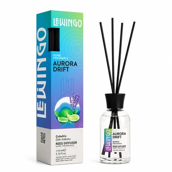 Lewingo ( 110ml ) ( Aurora Drift ) Bambu Ortam Kokusu ( Cam Şişe )