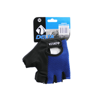 Yukon Delta Armour Fitness Gloves ( M Medium ) ( Parmaksız & Fileli ) Sporcu Eldiveni ( Mavi /siyah )