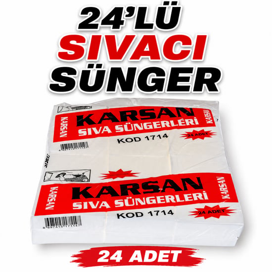 Karsan 24'lü Sıvacı Süngeri-beyaz Sıvacı Süngeri