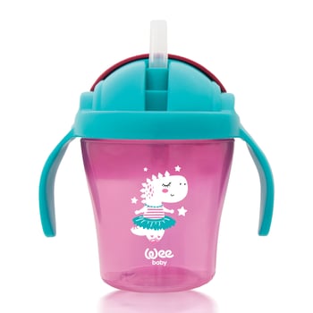 Wee Baby Pipetli Bardak 200 Ml Pembe 6+ Ay