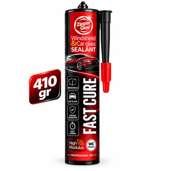 Zipper Fast Cure Araba Cam & Çok Amaçlı Yapıştırıcı ( Siyah ) 410gr
