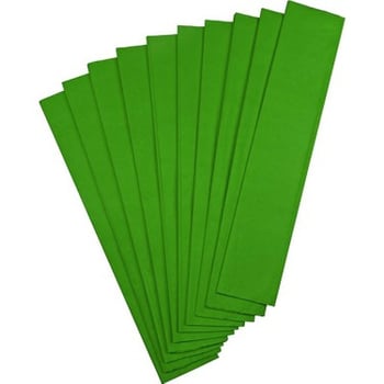 Yeşil Renk Krapon Kağıdı 10lu Paket 50cm X 2 Metre