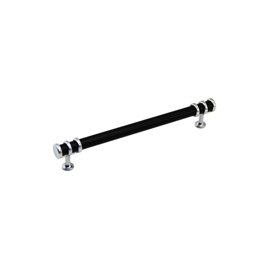 -948 ( 12.8cm ) ( Yüzük Krom & Kulp Siyah ) Boru Çekmece Kulp
