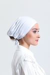 Hürrem Bone Beyaz Arkadan Bağlamalı Tesettür Bone Penye Düz Bone 1011_42