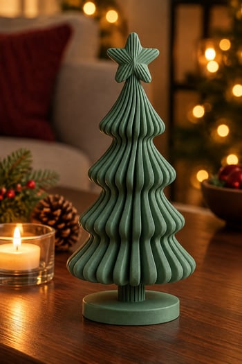 Oluklu Spiral Ağaç — Modern Noel Ağacı