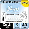 Sleepy Bio Natural Premium Plus Airbag Comfort 5 Numara Junior 40'lı Bebek Bezi