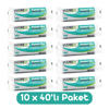 Florex Standart Mini Boy Çöp Torbası 44x45 Cm 40'lı Rulo Beyaz 10 Rulo (400 Adet)