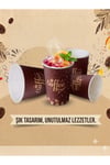 Bicup 225 Adet 8 Oz Karton Bardak 240 Ml Kapasiteli Sızdırmaz Kahve Çay Meşrubat Bardağı Sıcağa Dayanıklı Karton Bardak