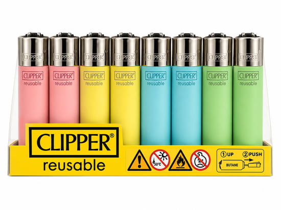 Clipper Micro Renkli Taşlı Çakmak 48'li (Karma)