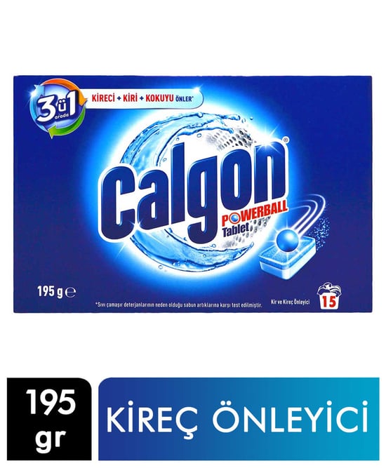 Calgon Kireç Önleyici 15'li Tablet 3'ü 1 Arada Powerball