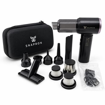 Snapron Snv-3002 ( Oto Araç & 2in1 ) ( Şarjlı ) ( 80w & 12000pa ) ( 9 Başlık & 3 Filtre ) El Tipi Basınçlı Hava Üfleme & Araç Süpürge Makinesi ( Taşıma Çantalı )