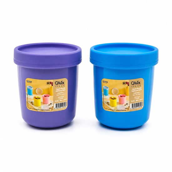 Qlux L-01015 ( No-2 ) Quick Yuvarlak Saklama Kabı & Kase Kapaklı Renkli ( 600ml )