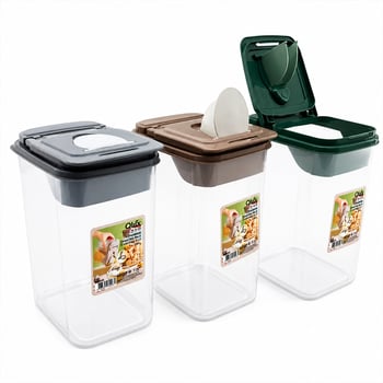 Qlux L-00993 ( No 3 ) ( Renkli ) Freshmax Erzak Kabı ( Şeffaf Pls.kap ) ( 2800ml )