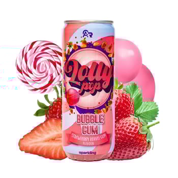 Lolly Pop Strawberry Bubble Gum Flavor Sparkling 330 Ml