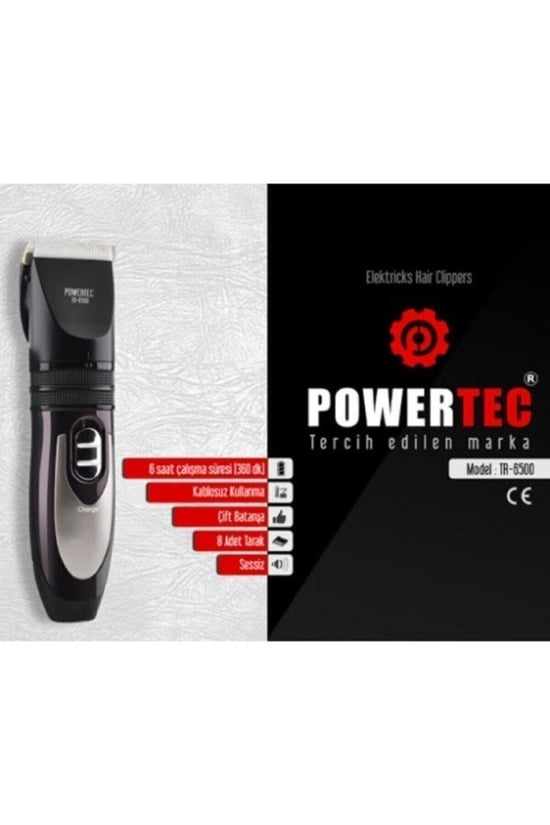 Powertec Tr-6500 Saç Sakal Tıraş Makinesi Şarjlı