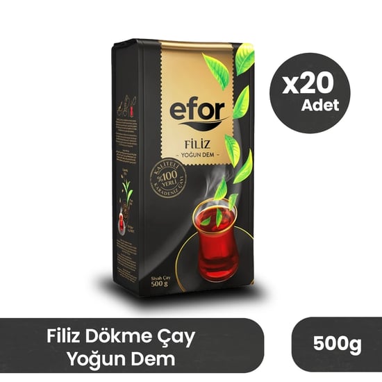 Efor Filiz Dökme Siyah Çay 500 Gr – 20'li Koli
