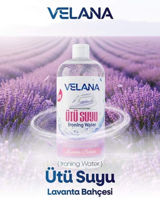 VELANA Ütü Suyu 1000 ml Yumuşatıcılı, Lavanta Kokulu