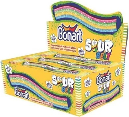 Bonart Sour Belt 8 Gr Raınbow 72 Li Ekşi Metre Yumuşak Şeker