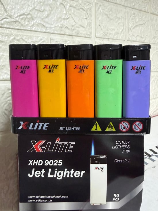 X-lite Jet Renkli Düz Baskılı Çakmak *50 Pcs