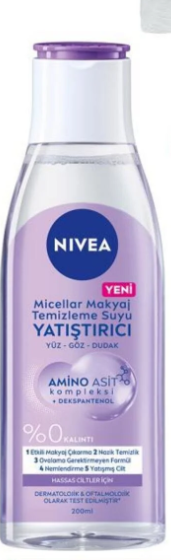 Nıvea Yatıştırıcı Micellar Makyaj Temizleme Suyu 200ml