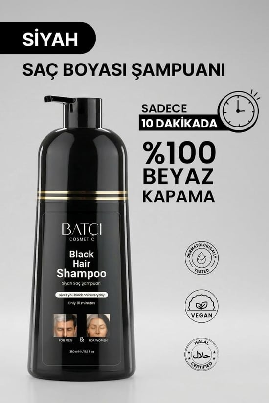 Batçı Anında Etkili Beyaz Kapatıcı Siyahlaştırıcı Şampuan 350 ml