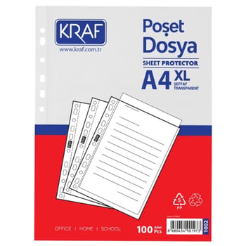Kraf Poşet Dosya Xl 55 Mic100 Lü