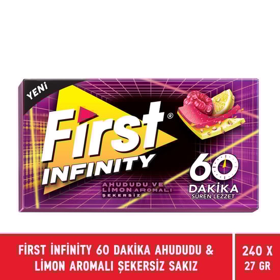 First İnfinity 60 Dakika Ahududu & Limon Aromalı Şekersiz Sakız X
