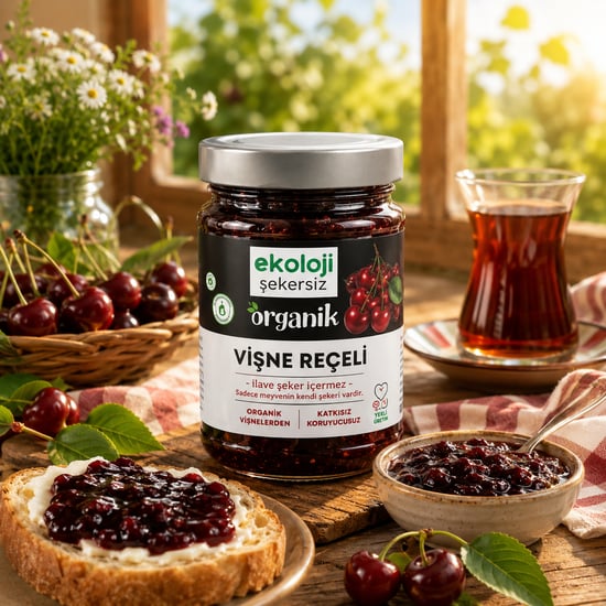 Organik Vişne Reçeli 380 Gr.