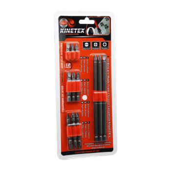 Kinetex Ktx-3385 (12in1) Premium Bits Matkap Vidalama Uç Set(12pcs=3 Çift Taraflı+9 Tek Taraflı Uç) (ph2=4 & Pz2=4 & Düz=4pcs)
