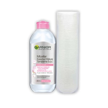 Garnier Kusursuz Makyaj Temizleme Suyu 400ml + Pamuk Hediye