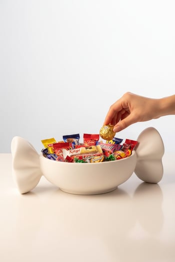 Şeker Formlu Dekoratif Şekerlik Kasesi – Atıştırmalık ve Şeker Sunum Kabı