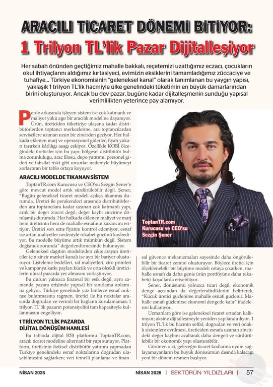 ARACILI TİCARET DÖNEMİ BİTİYOR: 1 Trilyon TL’lik Pazar Dijitalleşiyor.