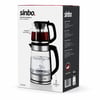 Sinbo Stm-5990 ( 2in1= Çaycı & Kettle ) ( Çelik ) Elektrikli Çay Makinesi ( 2lt + 1,2lt ) ( Çay Süzgeçli ) ( 360° Dönebilir )