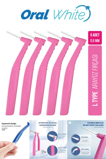 Oral White Cleaning Pro Pembe Arayüz Fırçası 0.6 Mm 5 Adet