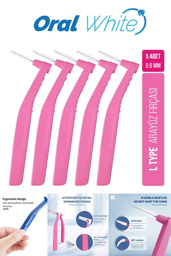 Oral White Cleaning Pro Pembe Arayüz Fırçası 0.6 Mm 5 Adet