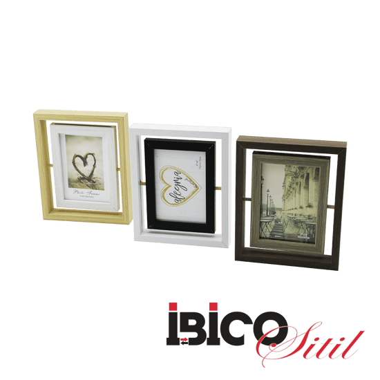 İ12-037 (döner Çerçeve=2in1 Resimlik) (6"x4" & 15x10cm) (masa Üstü) Ahşap Resim Çerçevesi (2.çerçeve=17x21cm)