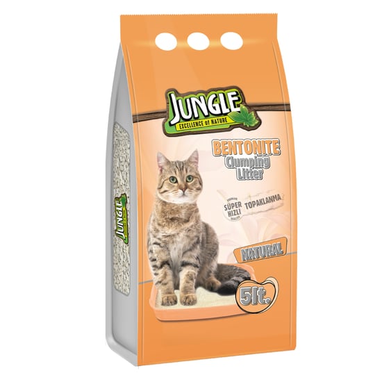 Jungle Bentonit Kedi Kumu İnce Natural 5 Lt Bnt-011