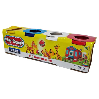 İnura Global Trix Play Dough T-500 ( Büyük ) ( 4pcs ) Oyun Hamuru