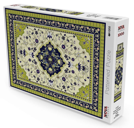 Nova Puzzle 1000 Parça Yeşil İran Halı Deseni Puzzle