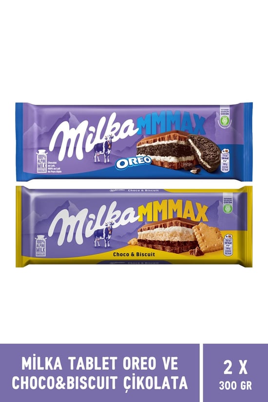 Milka Oreo ve Choco & Biscuit Tablet Çikolata 300 Gr Mmmax - 2 Ad