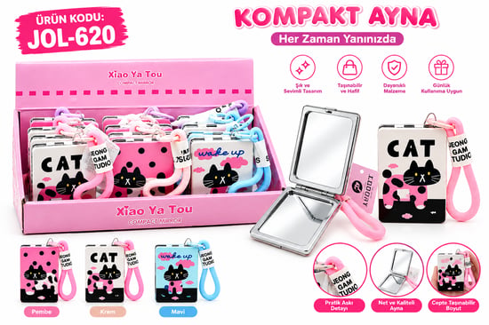 Jol Beauty Jol-620 Kedi Desenli Askılı Ayna